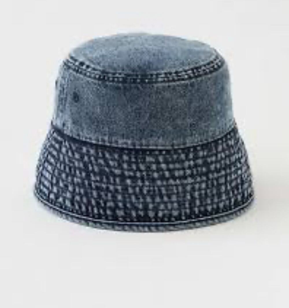 AERIE NWT Women’s Denim Bucket Hat One Size 100% Cotton Summer Beach Nautical